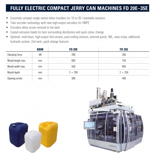 Fully Electric Compact Jerry Can Machines
